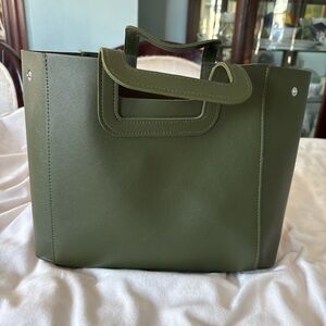 Chic Olive Green Tote Bag